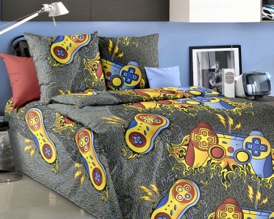 Постельное белье Игрок 1 Перкаль мультиколор